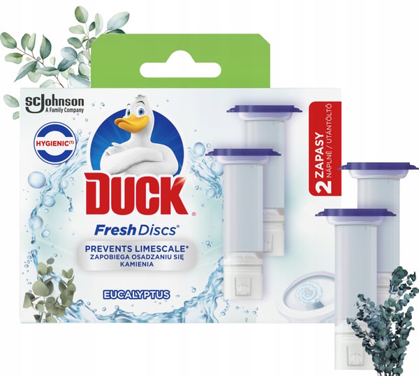 Duck Fresh Discs Eucaliptus toalettgeldisk 72ml 2x36ml