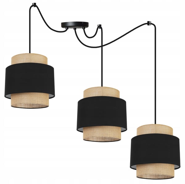 Hængende lampe, loftslysekrone, lampeskærm, boho juta