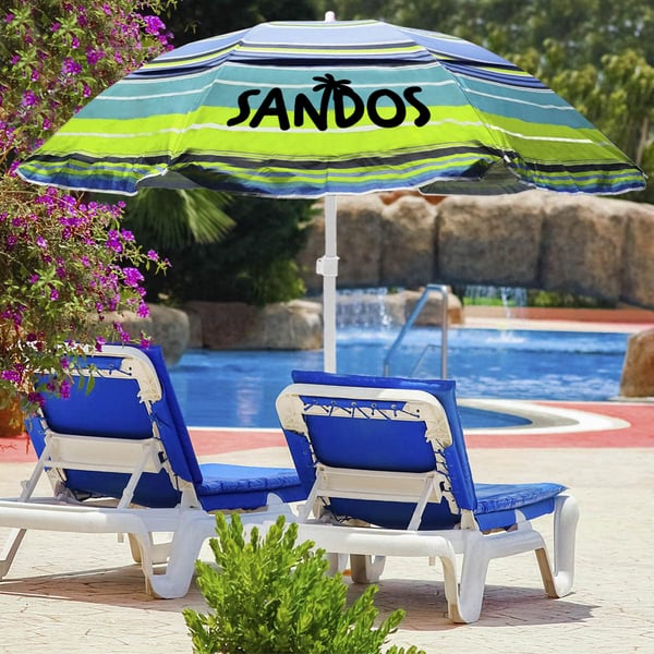 Strandparasoll - ränder