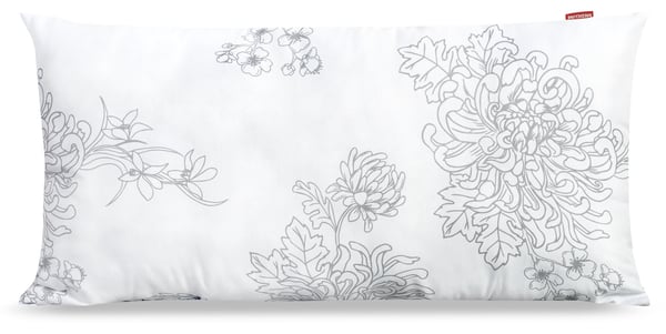 Pude 80x40 cm allergivenlig mikrofiber printet silikone
