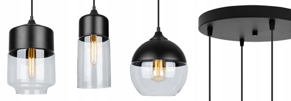 HÆNGENDE LOFTSLAMPE, GLASPLAFON, LED-LAMPE