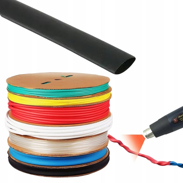 Krympslang svart 100mm 1m