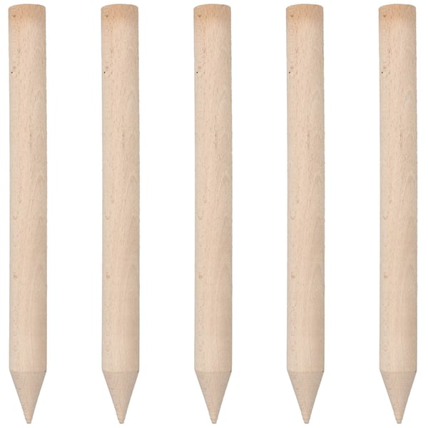KOTARBAU® geodætiske træstokke i bøg til tomater, grøntsager og træer, 30 cm, 5-pak