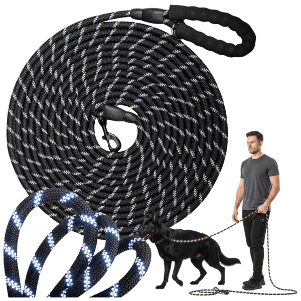 Hundträningskoppel stark lång tjock 10m