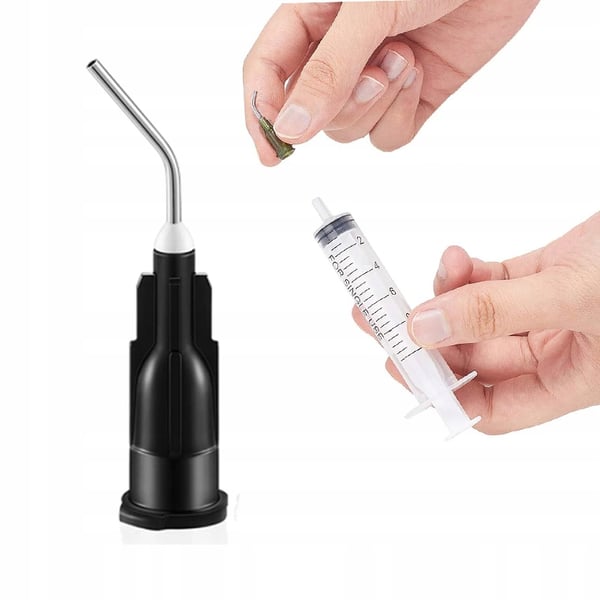 27G dispenseringsnål bøjet ved 45° 0,21 mm transparent