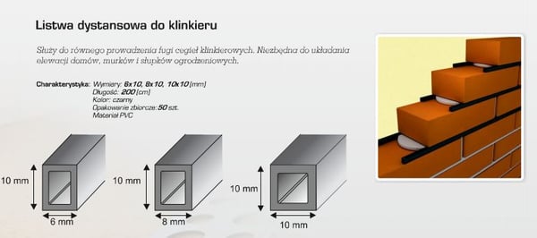 VÄLILEIKKA KLINKERITIILEILLE 8*10MM 2MB - SL L8*10