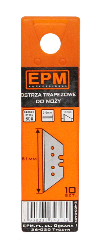 TRAPETSOIDISET TERÄT 10 KPL - E-400-0422