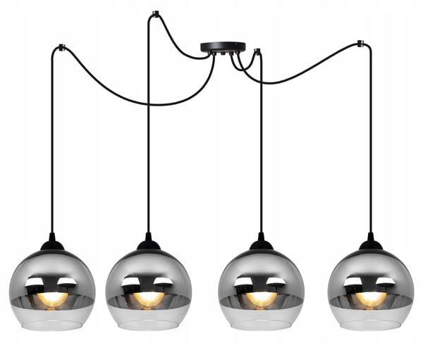 ELEGANT KROM LED-SPINDELHÄNGLAMPA