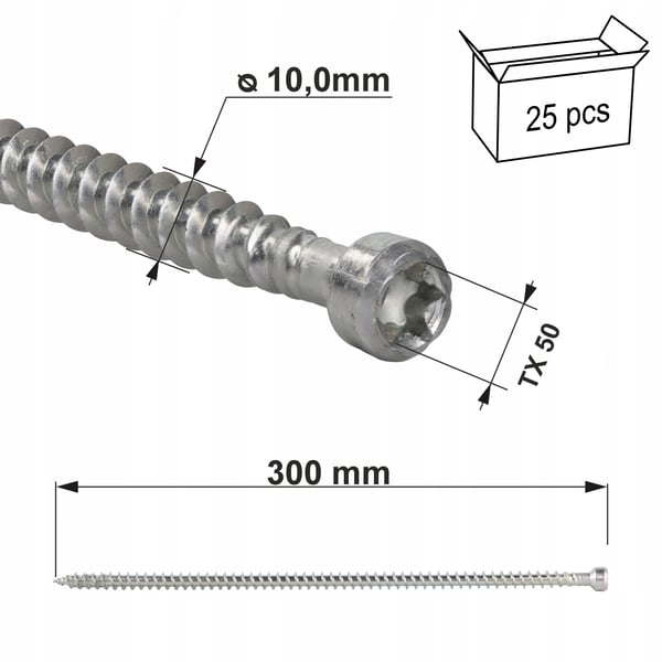 Fuldgevindsskruer, cylinderhoved, wkfc-10300