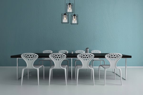 MODERNE ELEGANT HÆNGELAMPE MED GLASSKÆRM