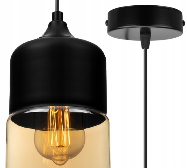 HÆNGENDE LOFTSLAMPE, GLASPLAFON, LED-LAMPE