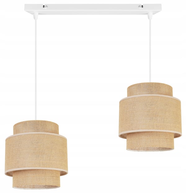 Hængende lampe, loftslysekrone, lampeskærm, boho juta