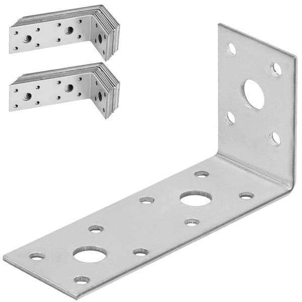 Kotarbau® Kirvesmiehen kulmaliitin ruostumatonta terästä sinkittyä 100 x 50 x 35 MM 25 kpl:n sarja