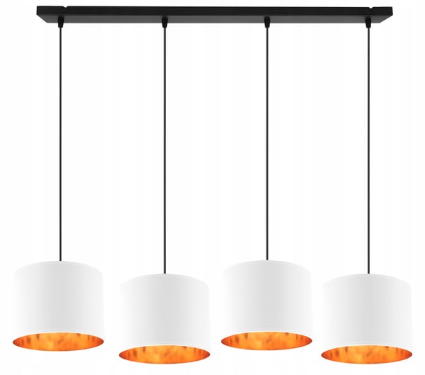 Lofthængende lampe med gylden center LED
