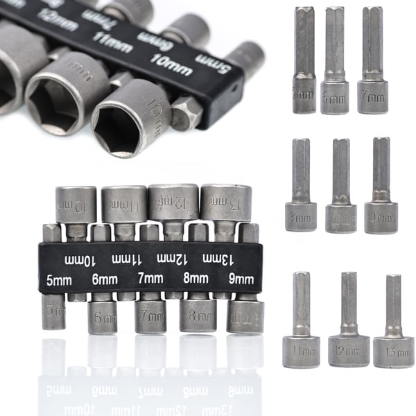 Rosfix pistokoosat 5-13mm, 1/4 tuuman istukka, 9 kpl