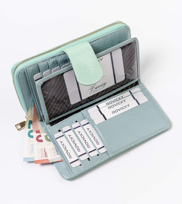 Damplånbok i läder 76116-SH-rfid-1517 M