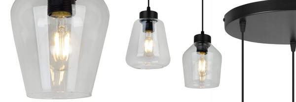 MODERNE ELEGANT HÆNGELAMPE MED GLASSKÆRM