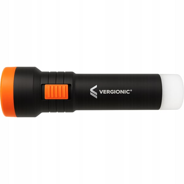 Vergionisk LED-lommelygte med 300 mAh lithium-ion batteri, micro USB og 2 LED-funktioner