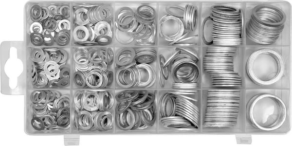 ALUMINIUMSPUDER SÆT 450 STK. BLANDING AF STØRRELSER - YT-068652