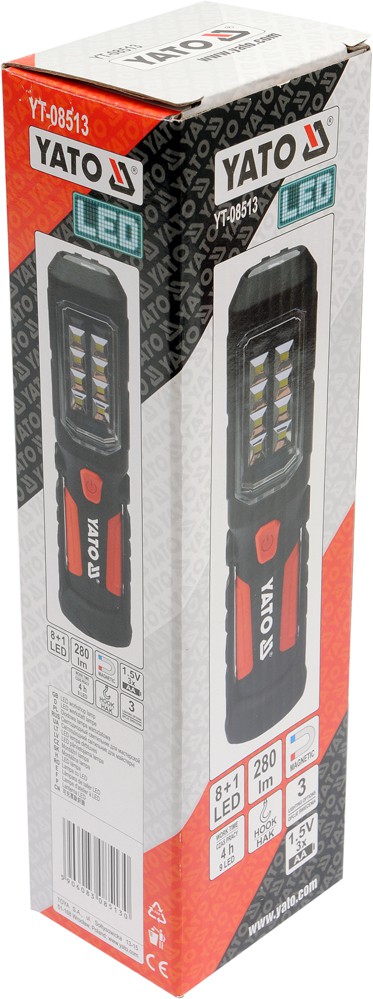 2-i-1 LED-MAGNETVERKSTADSLAMPA 3XAA - YT-08513