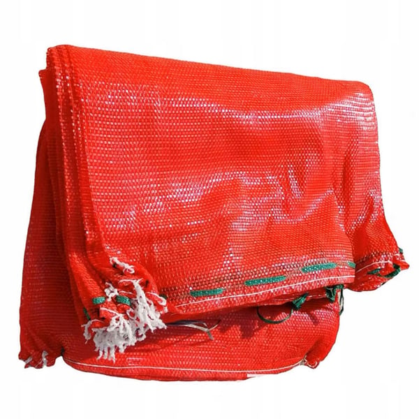 Rød raschelpose 60x90 cm 30-35 kg 100 stk.