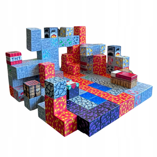 Minecraft Pædagogiske Magnetiske Blokke 143 dele og figurer