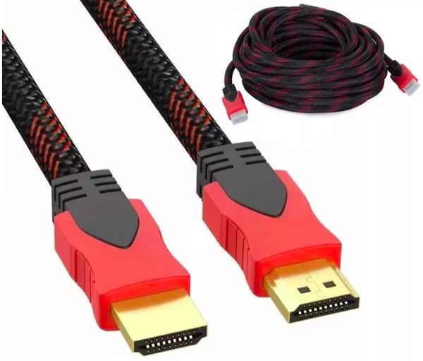 HDMI-KAAPELI - HDMI 10M PUNOTTU KAAPELI 2.0 3D UHD 4K FULL HD KUPARI 48-BITTI