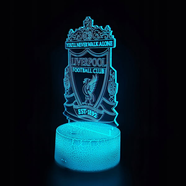 Liverpool FC Anfield 16 LED 3D Barnbordsnattlampa + Fjärrkontroll