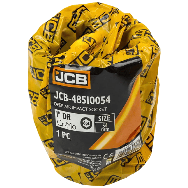 JCB Dyb Slagtopnøgle 1" 54 mm 6-punkts Cr-Mo Topnøgle