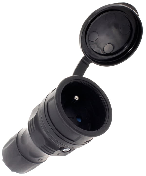 GUMMISTIKKONTAKT 2P+Z, 16A EKSTREM IP54 SORT - E+97-4480 GUMMISTIKKONTAKT 2P+Z, 16A EKSTREM IP54 SORT - E+97-4480