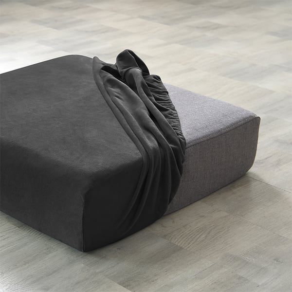 Sofföverdrag sammet svart 150-190cm