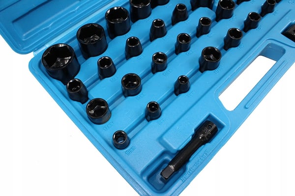 Krafttoppe 3/8" og 1/2" 35 stk. Falon-Tech FT1135 med adaptere