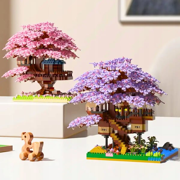 Byggklossar setti kirsikankunnailla Sakura kirsikka 2151 osaa