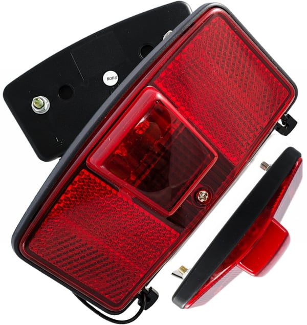 2K LED cykellygte til bagagerummet + dynamoreflektor