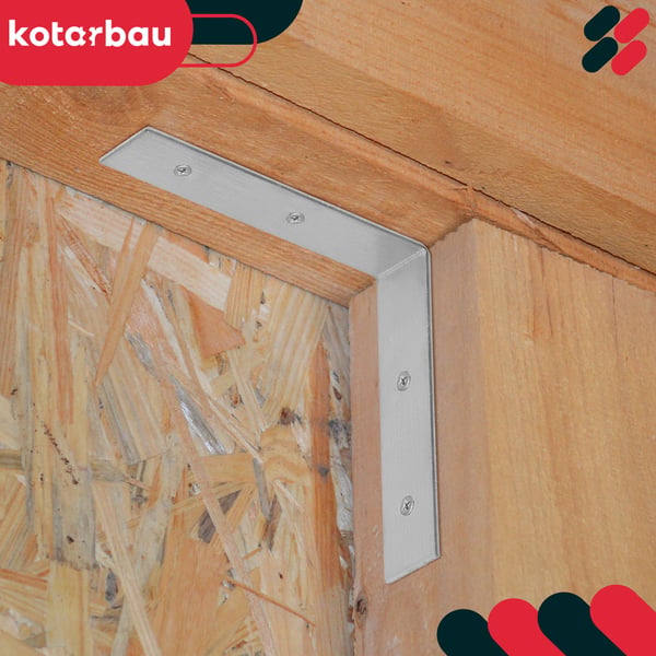 Kotarbau® Kirvesmiehen kulmaliitin ruostumatonta terästä sinkittyä 100 x 100 x 20 mm 100 kpl:n sarja