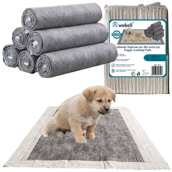 Absorberande hygieniska engångsmattor för hundkiss 60x60 cm 40 st