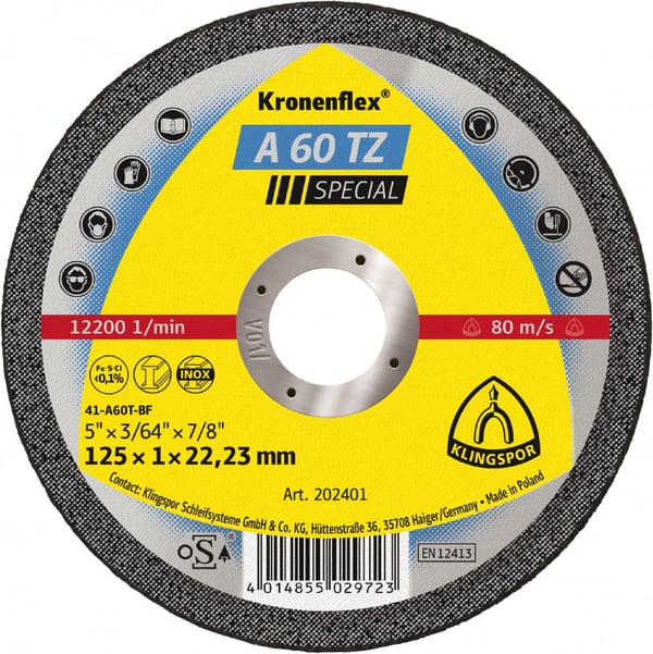 FLAD DISC A60TZ T1A 115*1.0*22 202400 - T1A 115 1 TZ