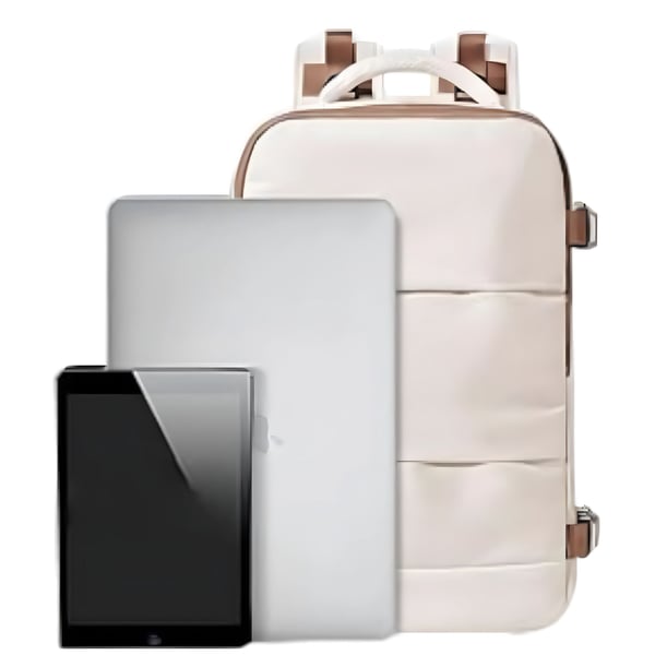 Beige brun håndbagage rygsæk