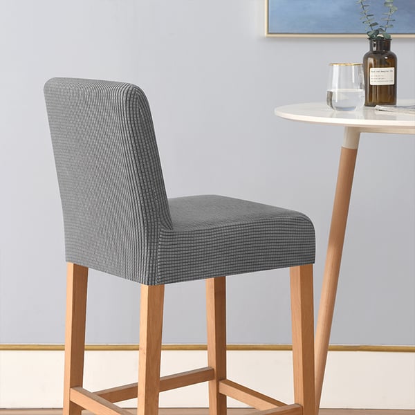 Barstolsæde jacquard mørkgrå