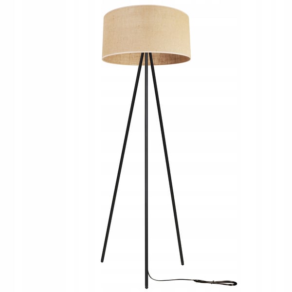 GULVLAMPE MED STÅENDE TRIPOD I METALSKÆRM 45 CM