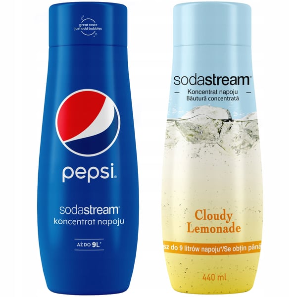2 SodaStream Pepsi+Limonaditiivisteen setti