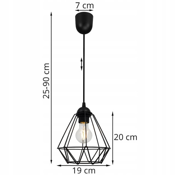 LOFT-RIIPPUVALAISIN DIAMOND EDISON WIRE LED