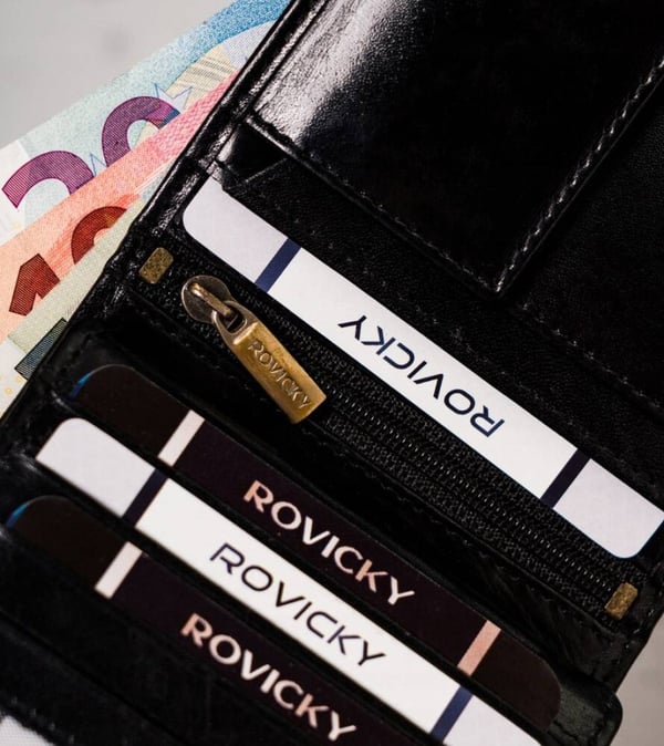 Stor herrplånbok i äkta läder - Rovicky