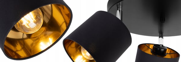 Lofthængende lampe med gylden LED-loftlampe