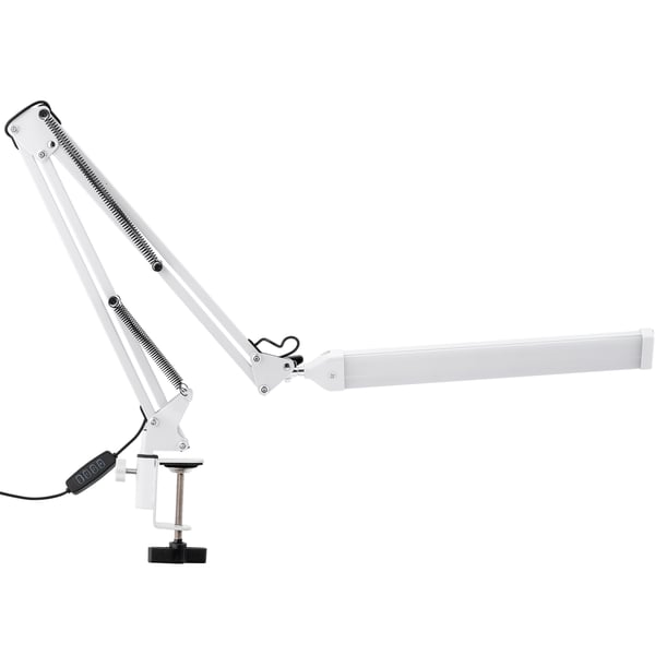 Pöytävalaisin LED-tekniikka Cosmi 8W CCT USB-himmentävä valkoinen kiinnikkeellä Lumiled