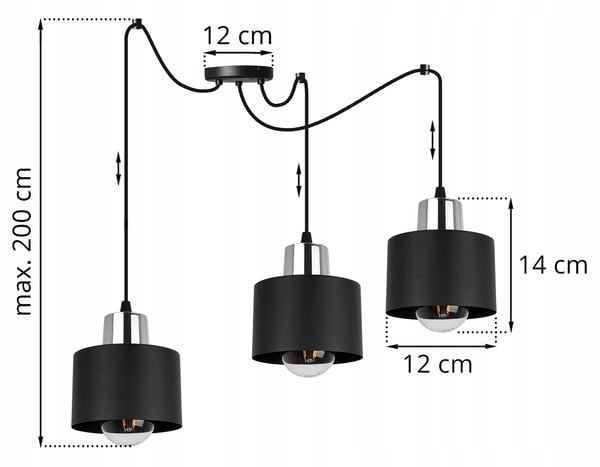 MODERNI KATTOVALAISIN MUSTA LED-VALAISIN