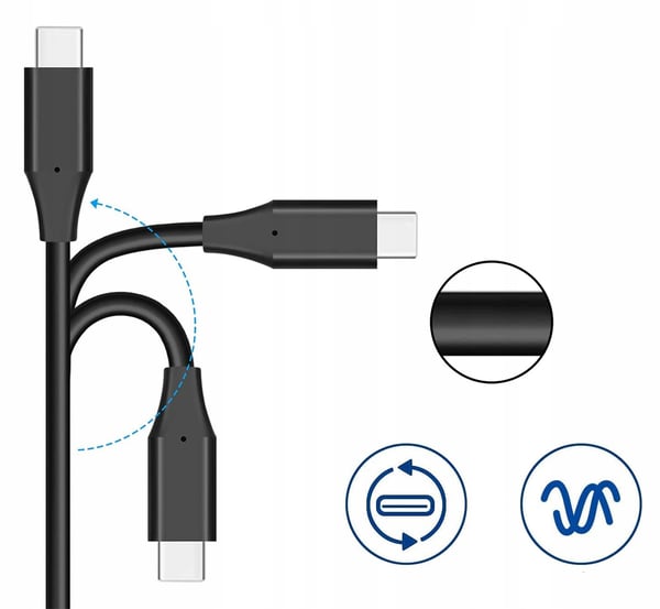 KAAPELI USB-C 3.1 - USBA QC 4.0 PIKALATAUS 10Gbps 20V3A PAKSU TYPE-C 2M