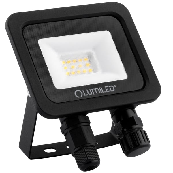 ZUME LED-strålkastare 10W 1100lm 4000K IP65 Svart Advanced Lighting-serien LUMILED