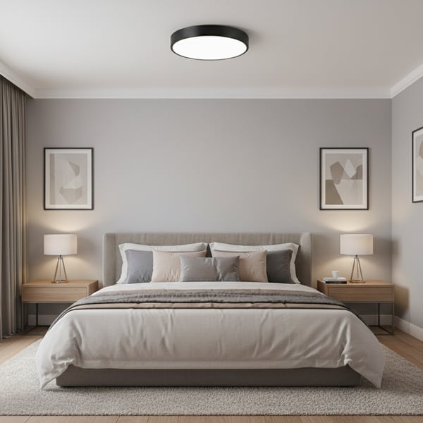 Rund LED loftlampe 40 cm neutral hvid 24w moderne Rund LED loftlampe sort 40 cm - neutral