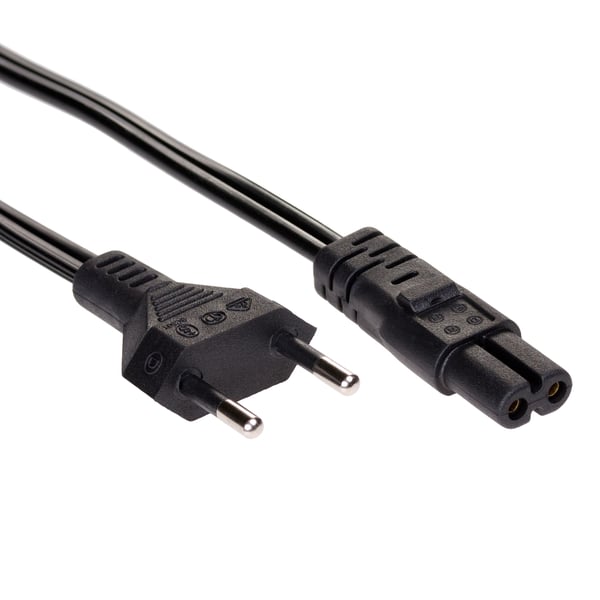 Akyga AK-RD-01A strømkabel til bærbar computer 2-benet otte IEC C7 1,5 m EU-stik